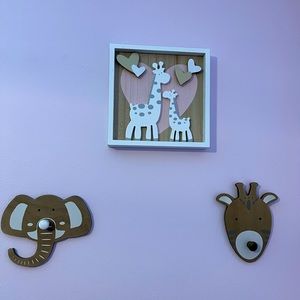 Nursery animal wall decor